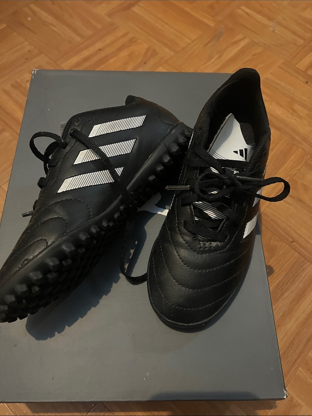 adidas Black and White Men's Turf Soccer Shoes